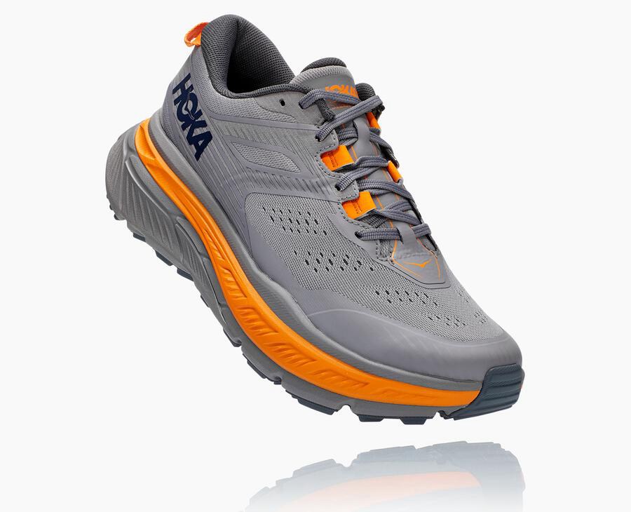 Hoka One One Mens Trail Shoes - Stinson Atr 6 - Grey - MUFO01472